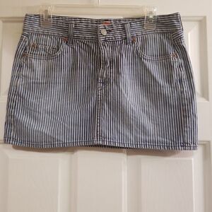 7 for all mankind denim striped skirt.